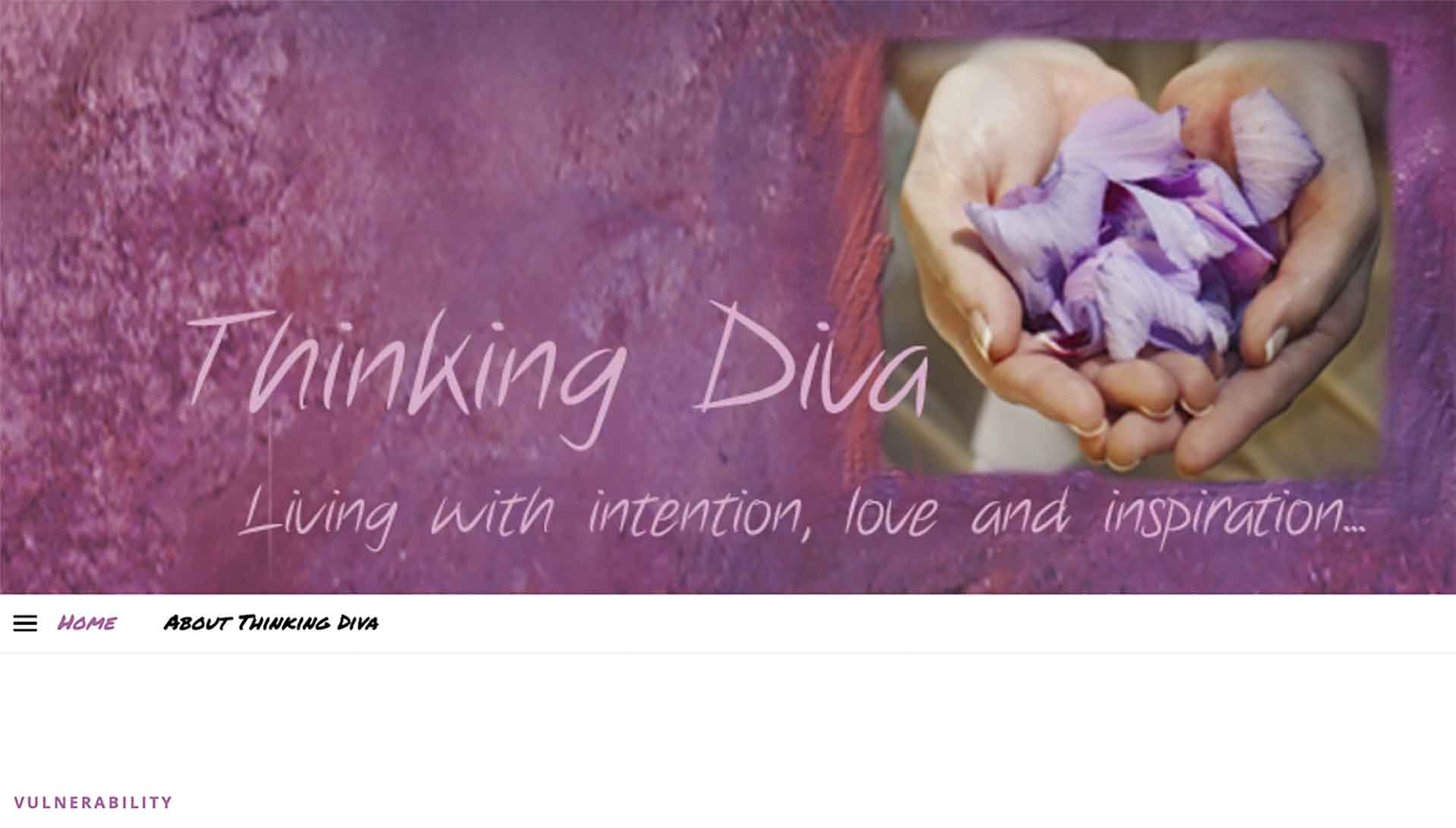 thinking diva website home page