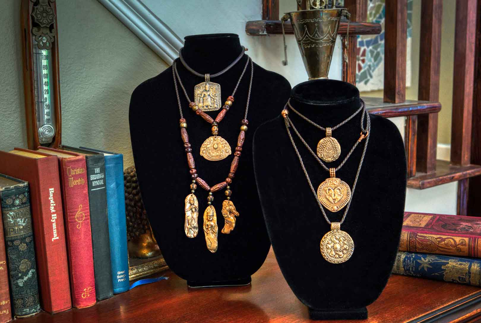 NashVegas Hippie Custom handcrafted Necklaces with pendants made from India antique jewelry dies