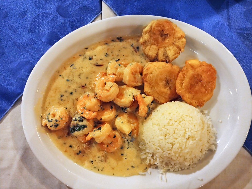 Camarones al Ajillo, shrimp in garlic sauce, Ecuador