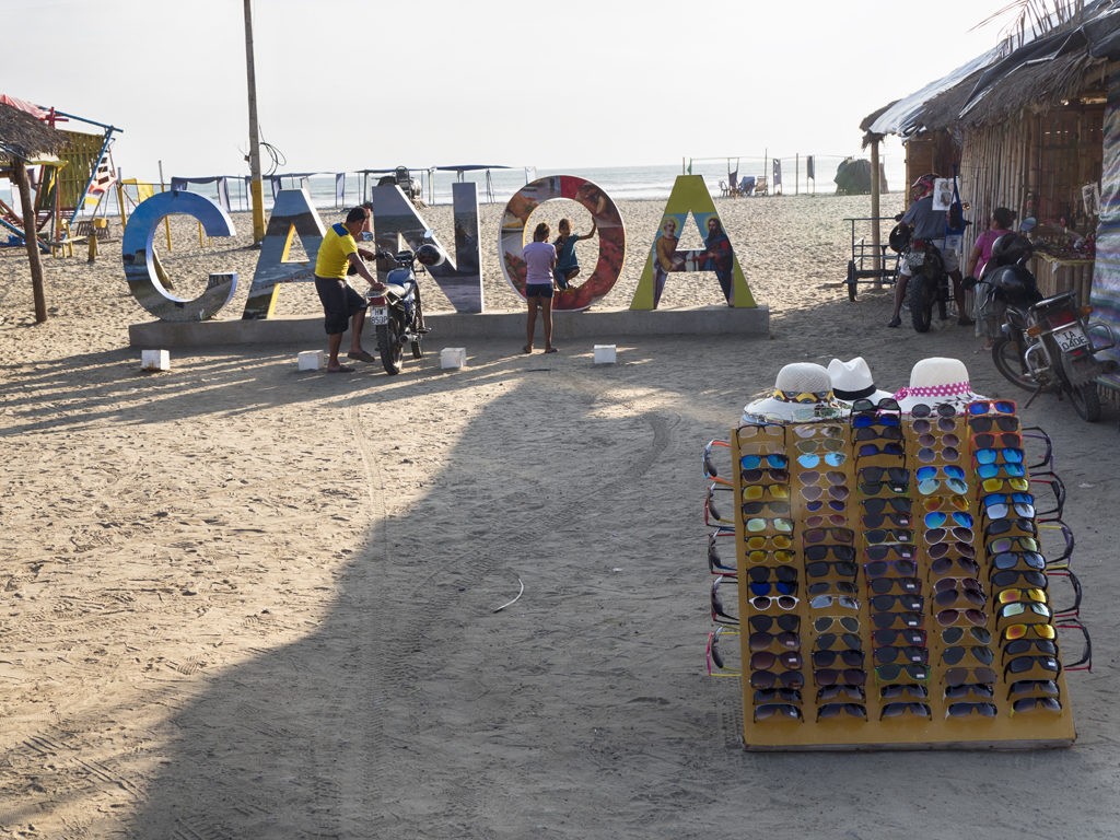 Images of the Canoa, Ecuador town, beach and locals.