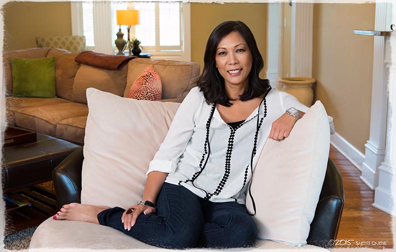 Loan Hillsten telling her story as Vietnamese Refugee in the U.S. at the age of 12 for Fabulous Women over 40 blog series